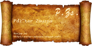 Péter Zsuzsa névjegykártya