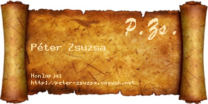 Péter Zsuzsa névjegykártya