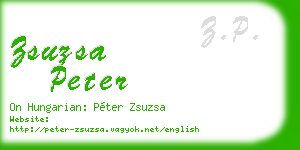 zsuzsa peter business card
